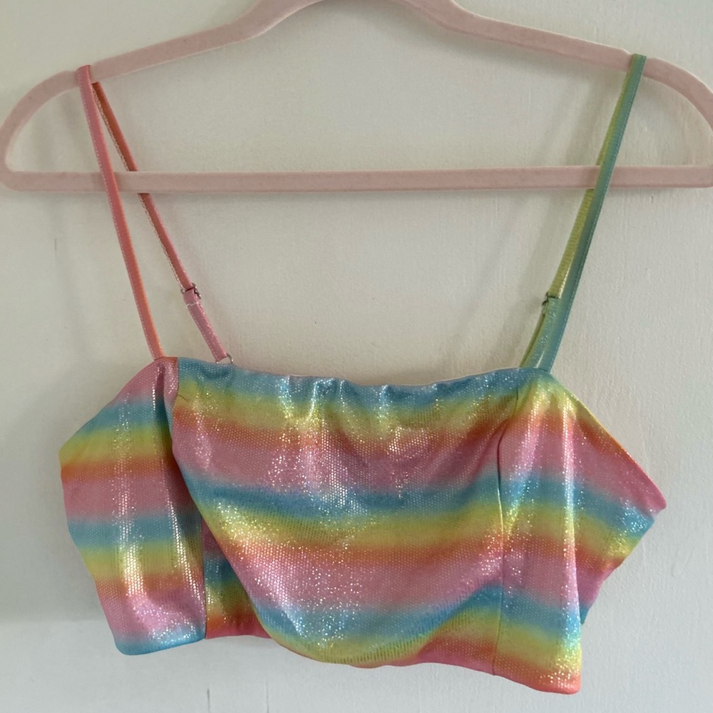 Rainbow crop top